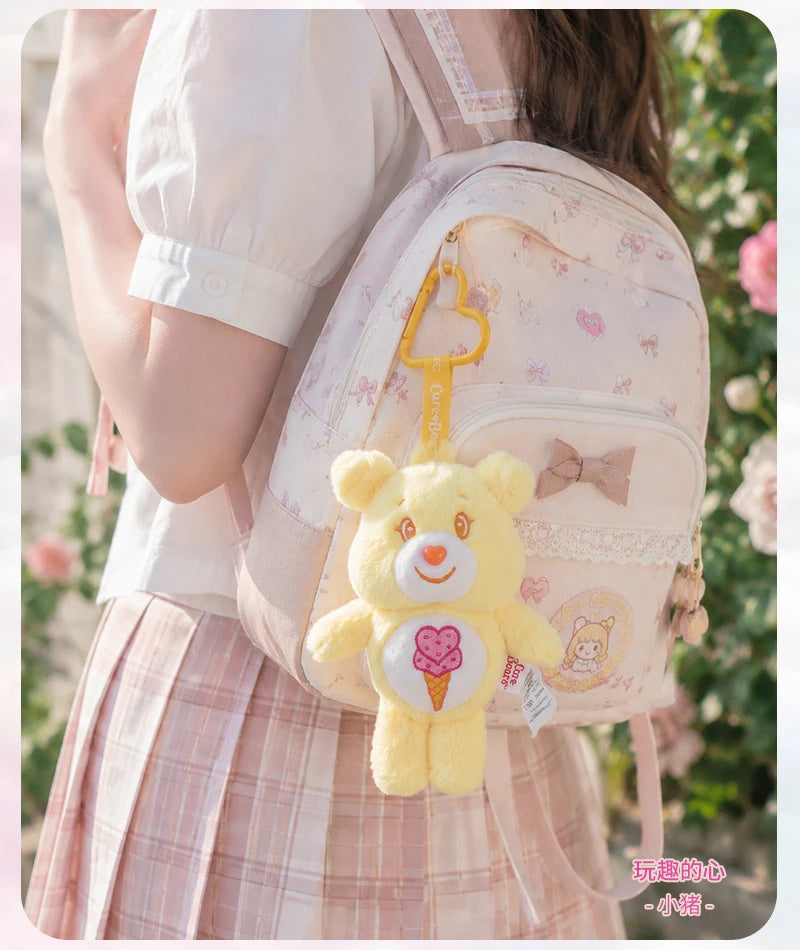Care Bears Cousins Plush Keychain 15cm Animal Doll Pendant Cartoon Stuffed Toy Keyring Bags Decor Gift Plushie Charms Accessorie
