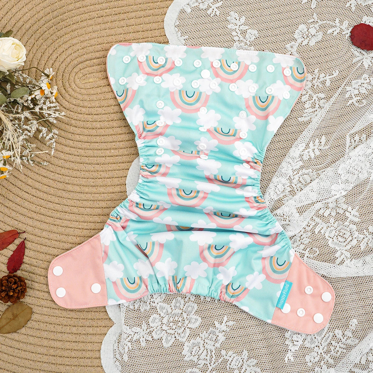 Happyflute 4Pcs/Set Eco-Friendly Cloth Diaper Ecological Reusable Baby Diapers