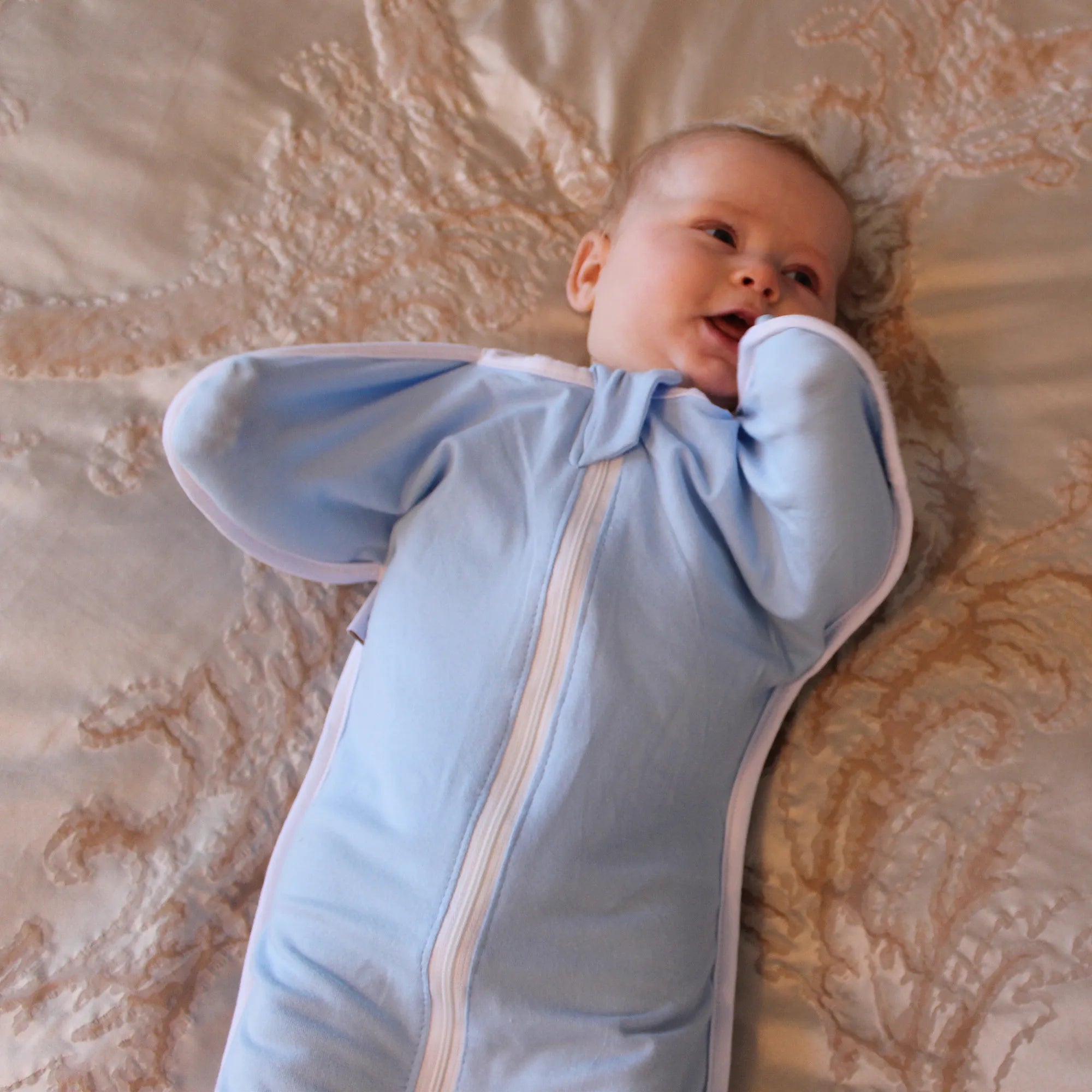 Sleepsack Baby Swaddle Bamboo Blanket Wrap Infant Sleeping Bag  0-12M Blue Pink Zippers