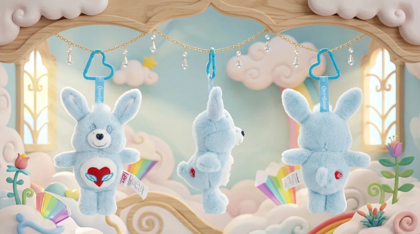 Care Bears Cousins Plush Keychain 15cm Animal Doll Pendant Cartoon Stuffed Toy Keyring Bags Decor Gift Plushie Charms Accessorie