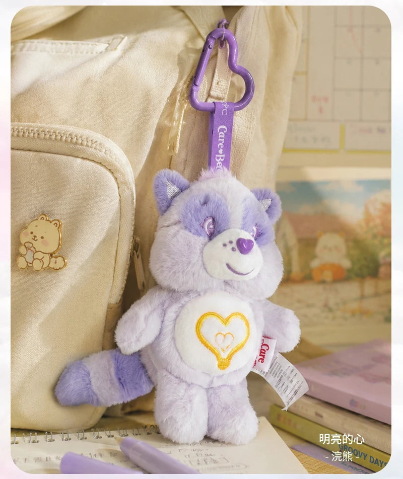 Care Bears Cousins Plush Keychain 15cm Animal Doll Pendant Cartoon Stuffed Toy Keyring Bags Decor Gift Plushie Charms Accessorie
