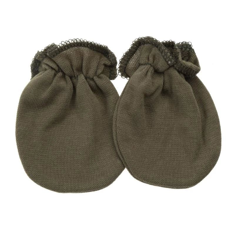 JU64 1 Pair Baby Anti Scratching Soft Cotton Gloves Newborn for Protection Face Scratch Hands Gloves Solid Color No Scratch M
