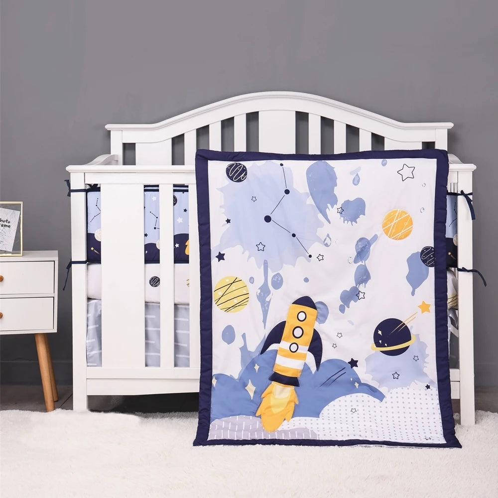 Jungle Crib Set Microfiber 7-Piece Bumper Set For Nursery