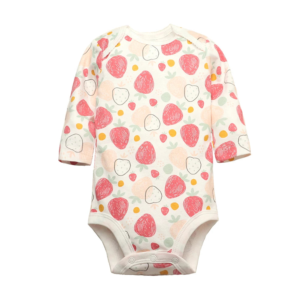 2026 Newborn Baby Girl Clothes Long Sleeve 100% Cotton 5 Pieces/Lot Baby Bodysuits, Infant Clothing 3-24M