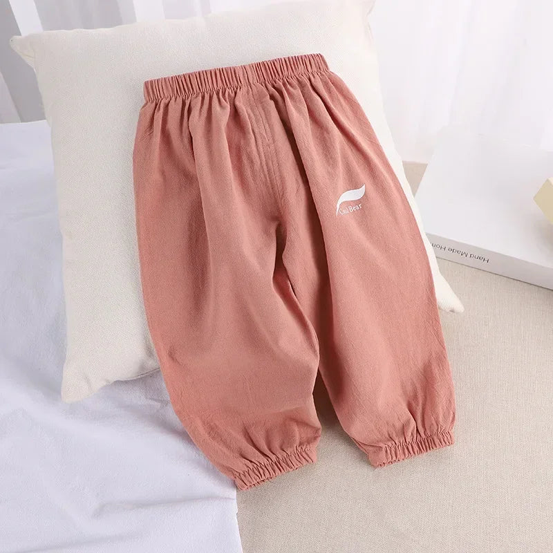 Kids Lightweight Summer Pants – Cotton Blend, 9M–5Y
