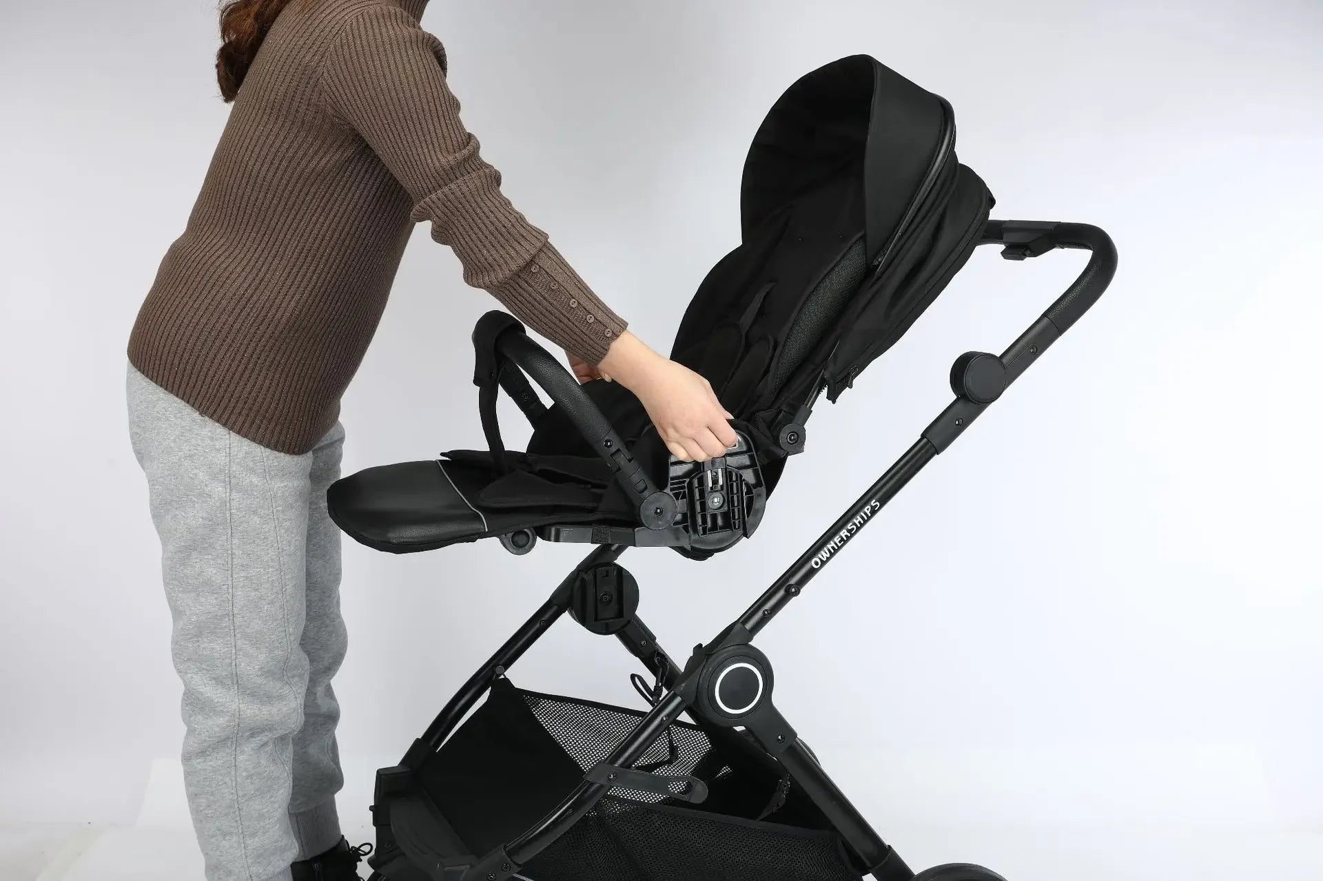 Light Baby Stroller Can Sit Lie Down One-click Folding Pushchair High Landscape Pram Shock-absorbing Newborn Carriage
