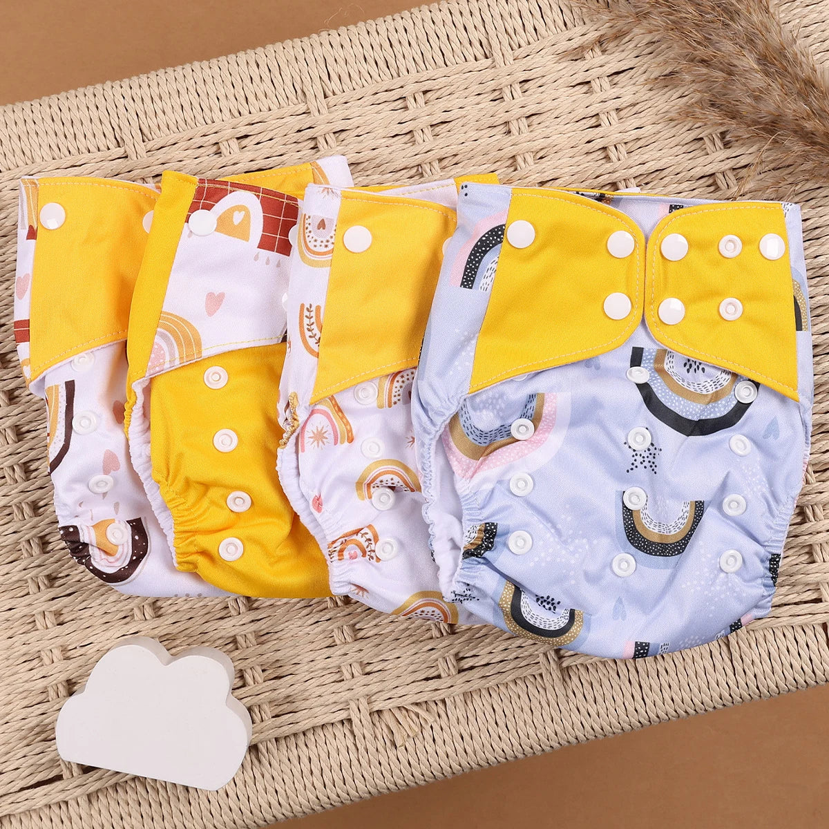 Your Perfect Cloth Diaper Covers Set Washable, Eco Friendly, Adjustable Fit For 3 To 15 Kg