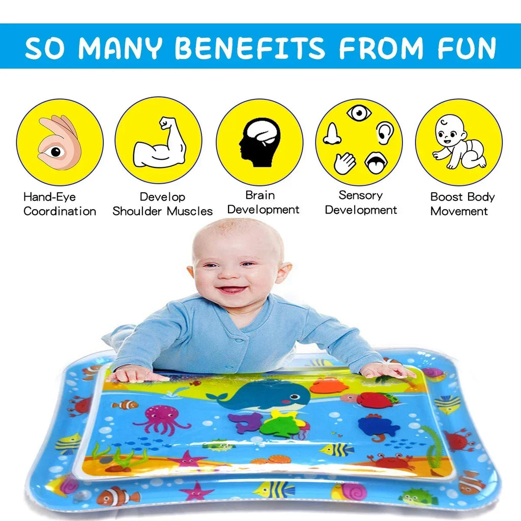 Baby Tummy Time Sensory Water Mat PVC Activity Play Mat