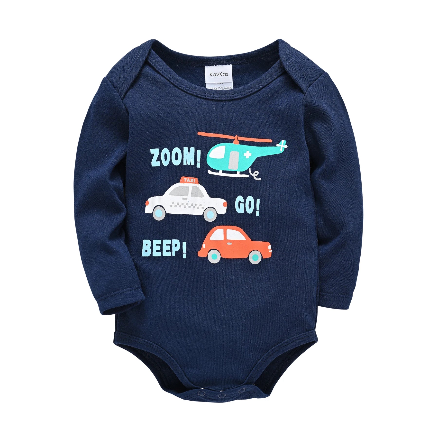 Baby Boys Cotton Bodysuit One Piece Long Sleeve Jumpsuit Breathable Newborn Body Suit Playsuit