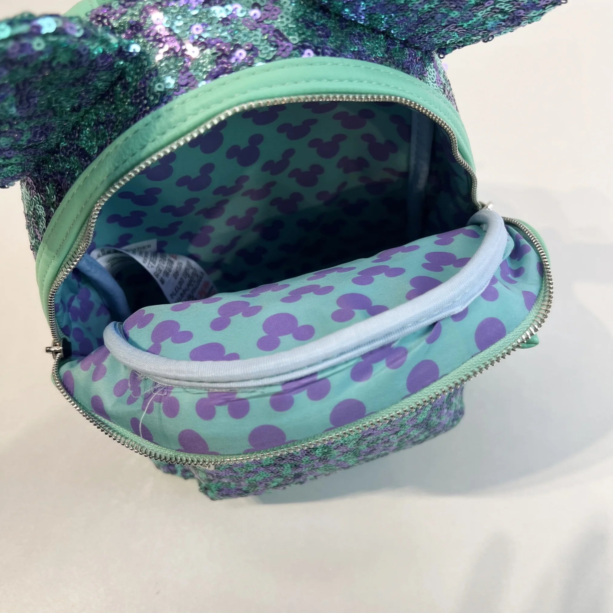 Mickey Fashion Backpack Travel Portable Storage Bag Creative Sequin Element Design Outdoor Travel Practical Peripheral Fun Gifts