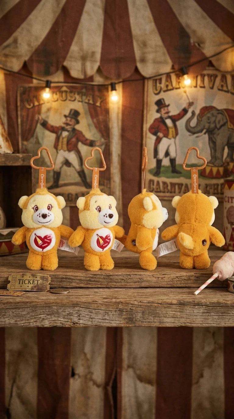 Care Bears Cousins Plush Keychain 15cm Animal Doll Pendant Cartoon Stuffed Toy Keyring Bags Decor Gift Plushie Charms Accessorie