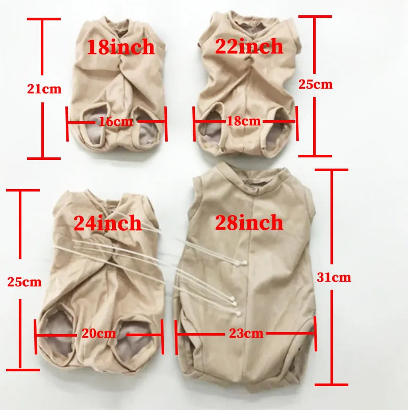 New 18 22 24 28 inch Reborn Baby Polyester Fabric Cloth Fit For Different Size of Reborn Dolls DIY Doll Accessory