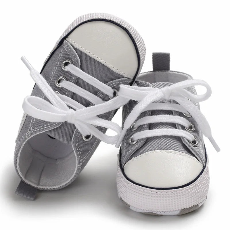 0-18M Baby Canvas Shoes Men and Women Multicolour Classic Baby Casual Shoes Anti-slip Soft Sole First Pair Toddler Infant Shoes