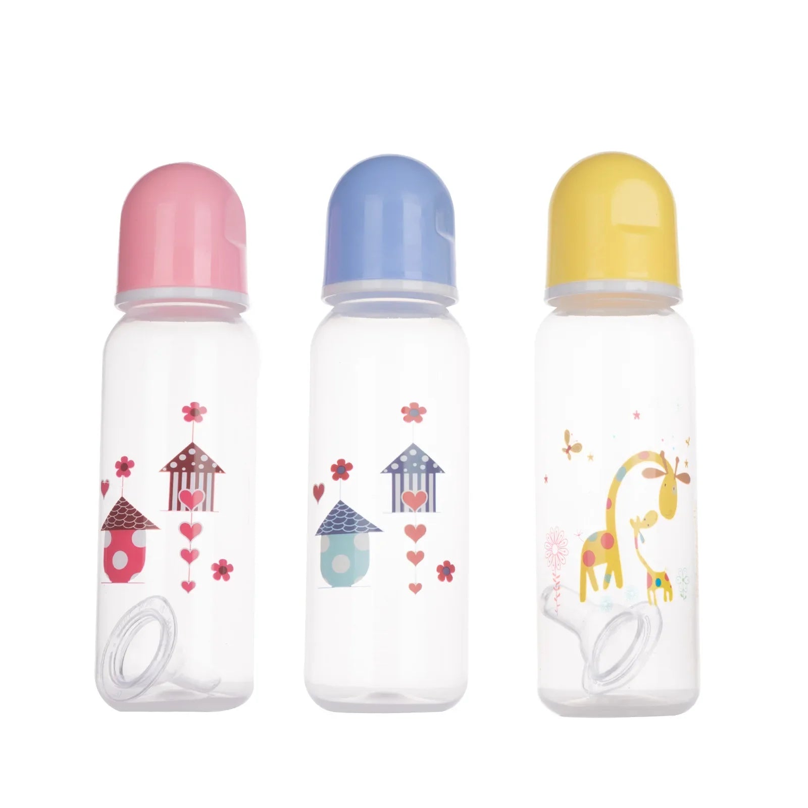250mL Cute Kawaii Cartoon Food Storage Cup Baby Safe PP Material Feeding Water Bottle for Newborn Toddlers Infant Accessories
