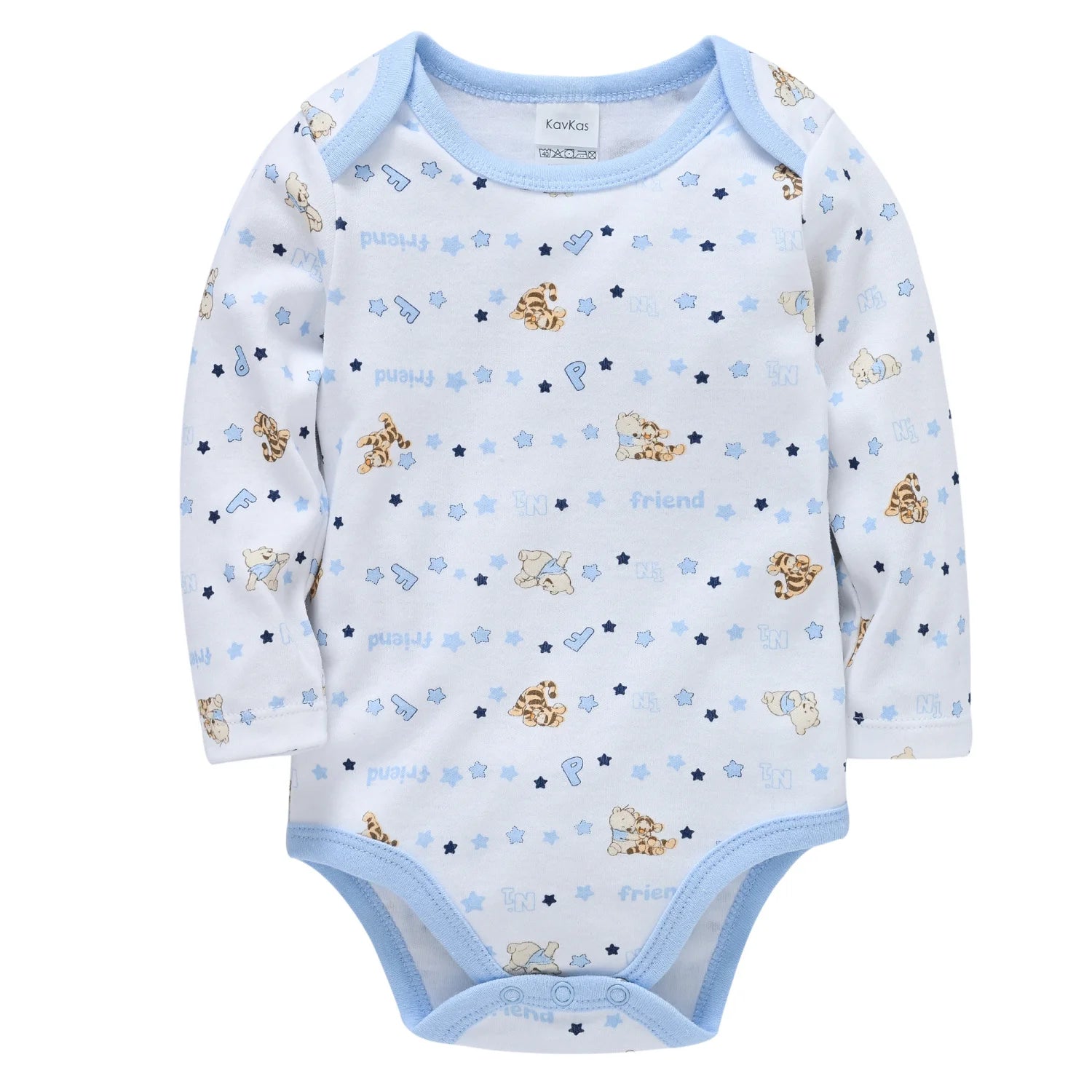Baby Boys Cotton Bodysuit One Piece Long Sleeve Jumpsuit Breathable Newborn Body Suit Playsuit