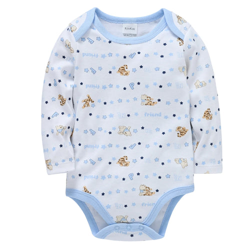 Baby Bodysuit Cotton Knit O-Neck Easy On All-Season Wear