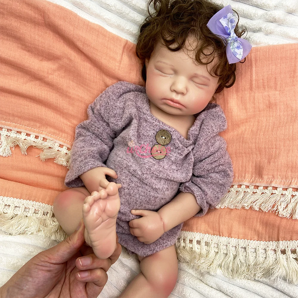 20" Realistic Full Silicone Reborn Baby Boy/Girl Rooted Hair Soft Newborn Doll Open Mouth