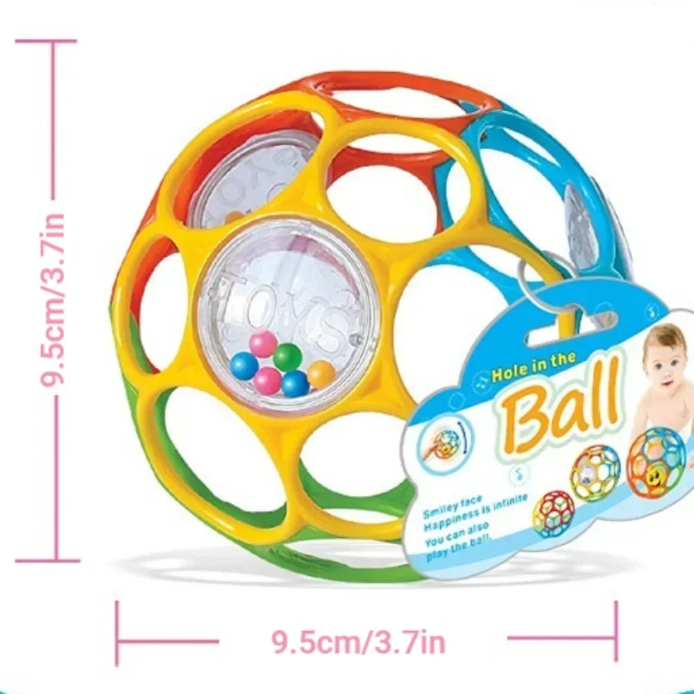 Soft Ball Rattle Toy For Babies 0 To 12 Months Newborn Grasping Teether Sensory Educational Toy Hand Bell