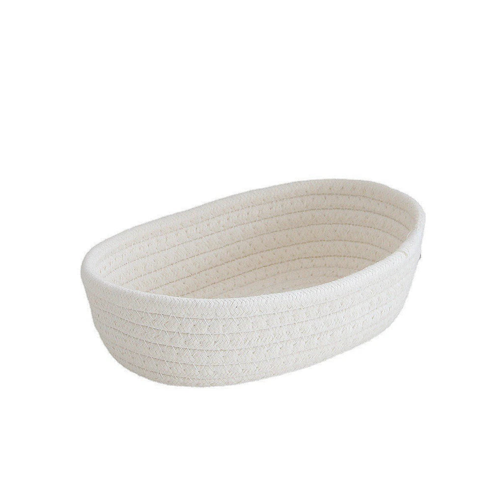 Cotton Rope Storage Basket 1 Pack Woven Desktop Organizer For Sundries Toys Laundry Baby Clothes Hamper