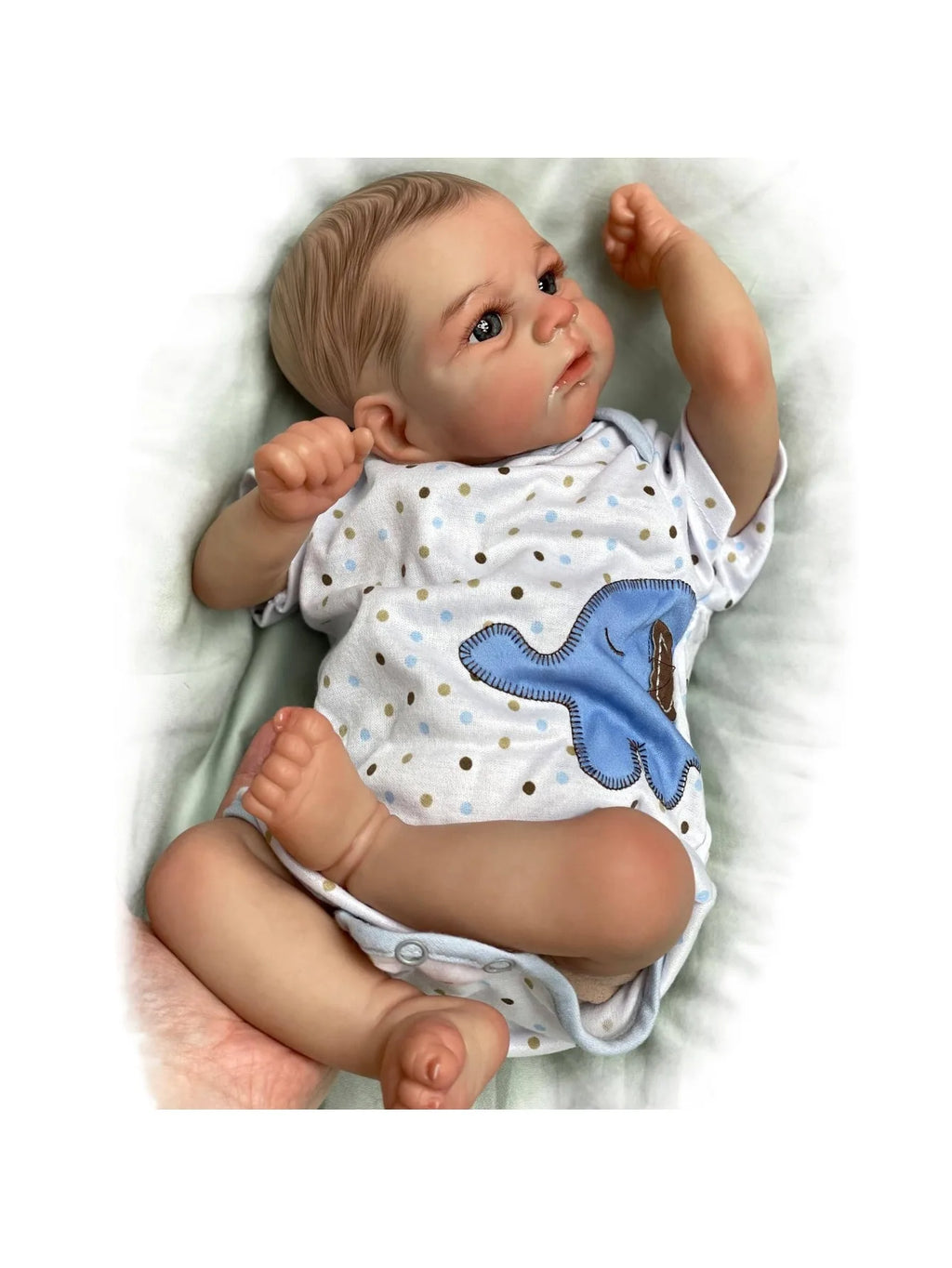 Reborn Doll Vinyl Lifelike 18-Inch Handmade Soft Cloth Body