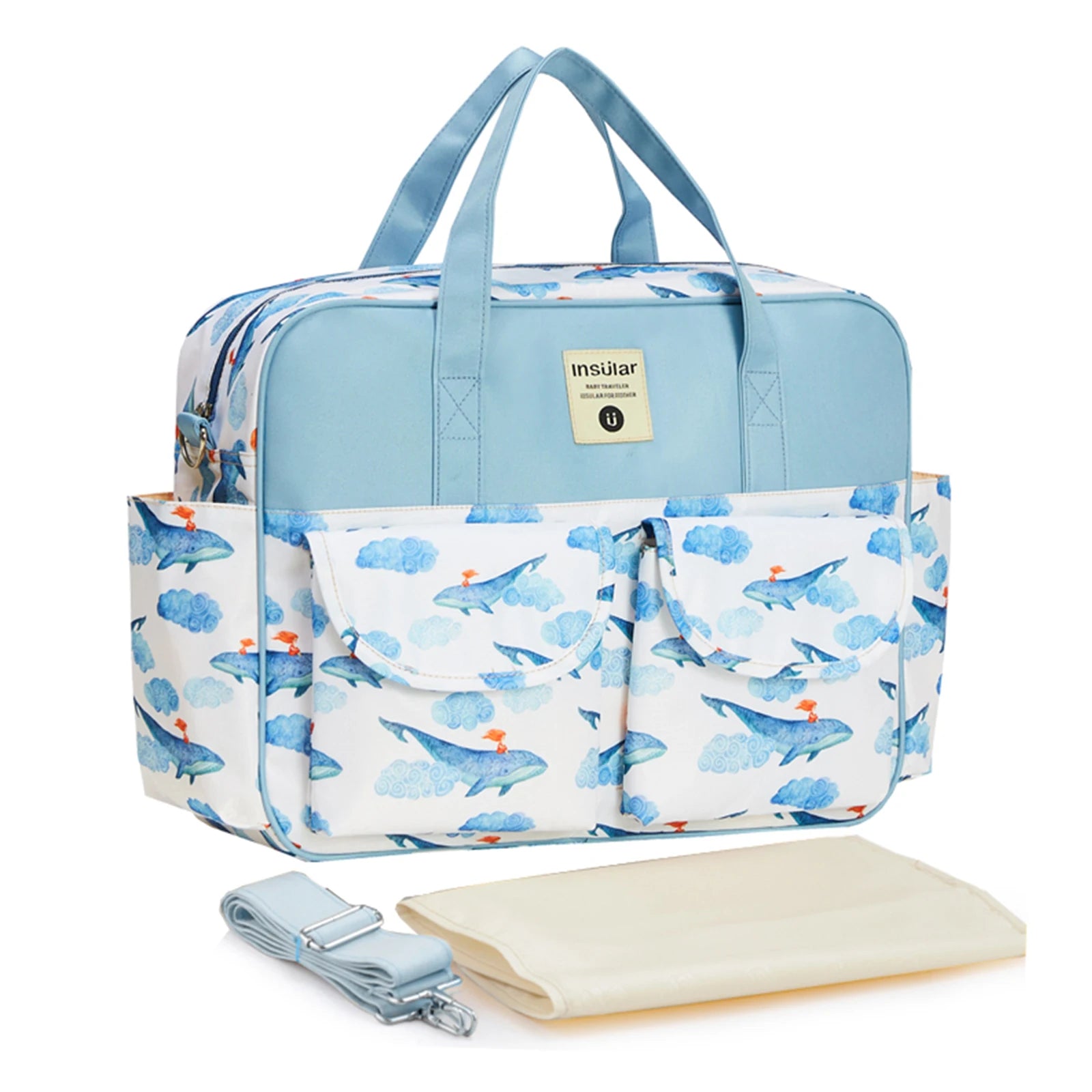 New Style Waterproof Diaper Bag Large Capacity Messenger Travel Bag Multifunctional Maternity Baby Stroller Bag