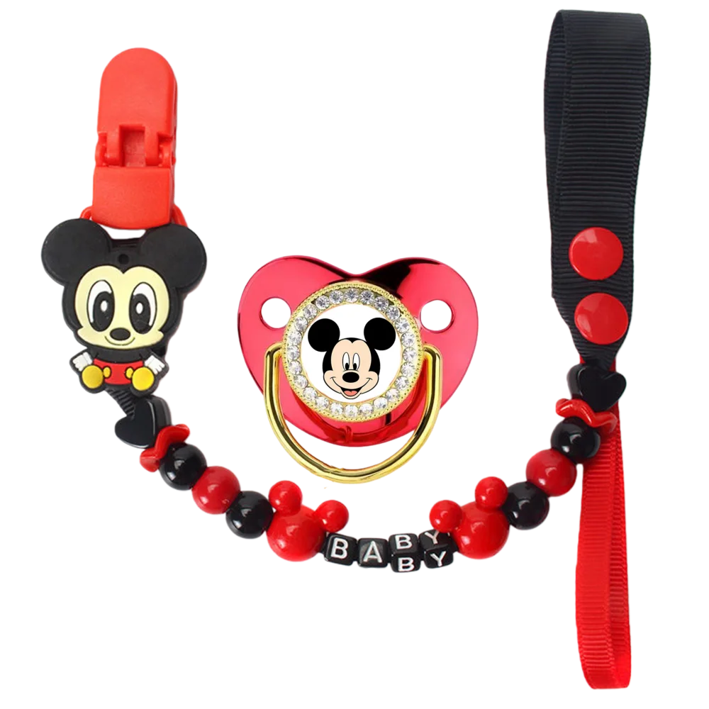 Newborn baby pacifier and personalized custom pacifier holder BPA-free luxury pacifier baby feeding gift 0-18M