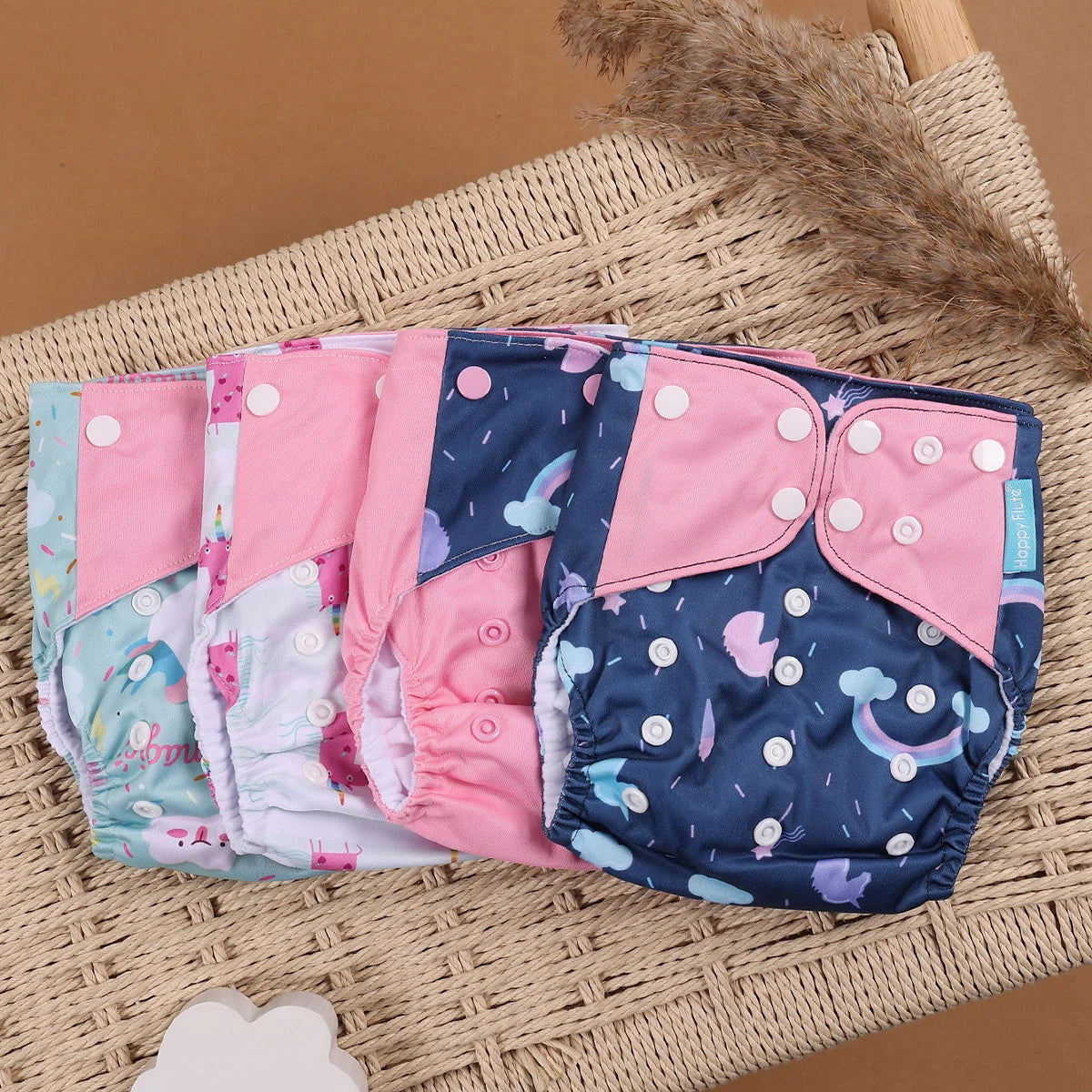 Your Perfect Cloth Diaper Covers Set Washable, Eco Friendly, Adjustable Fit For 3 To 15 Kg