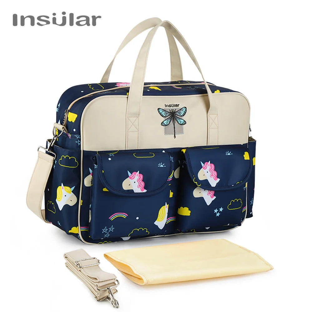 New Style Waterproof Diaper Bag Large Capacity Messenger Travel Bag Multifunctional Maternity Baby Stroller Bag