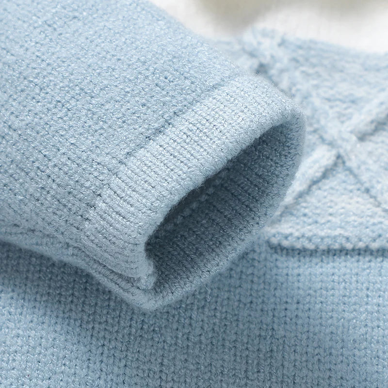 Newborn Baby Romper Knitted Infant Children Clothes Fashion Striped 0-9M Overalls Boy Girl Jumpsuit Long Sleeve Autumn Foot Wrap