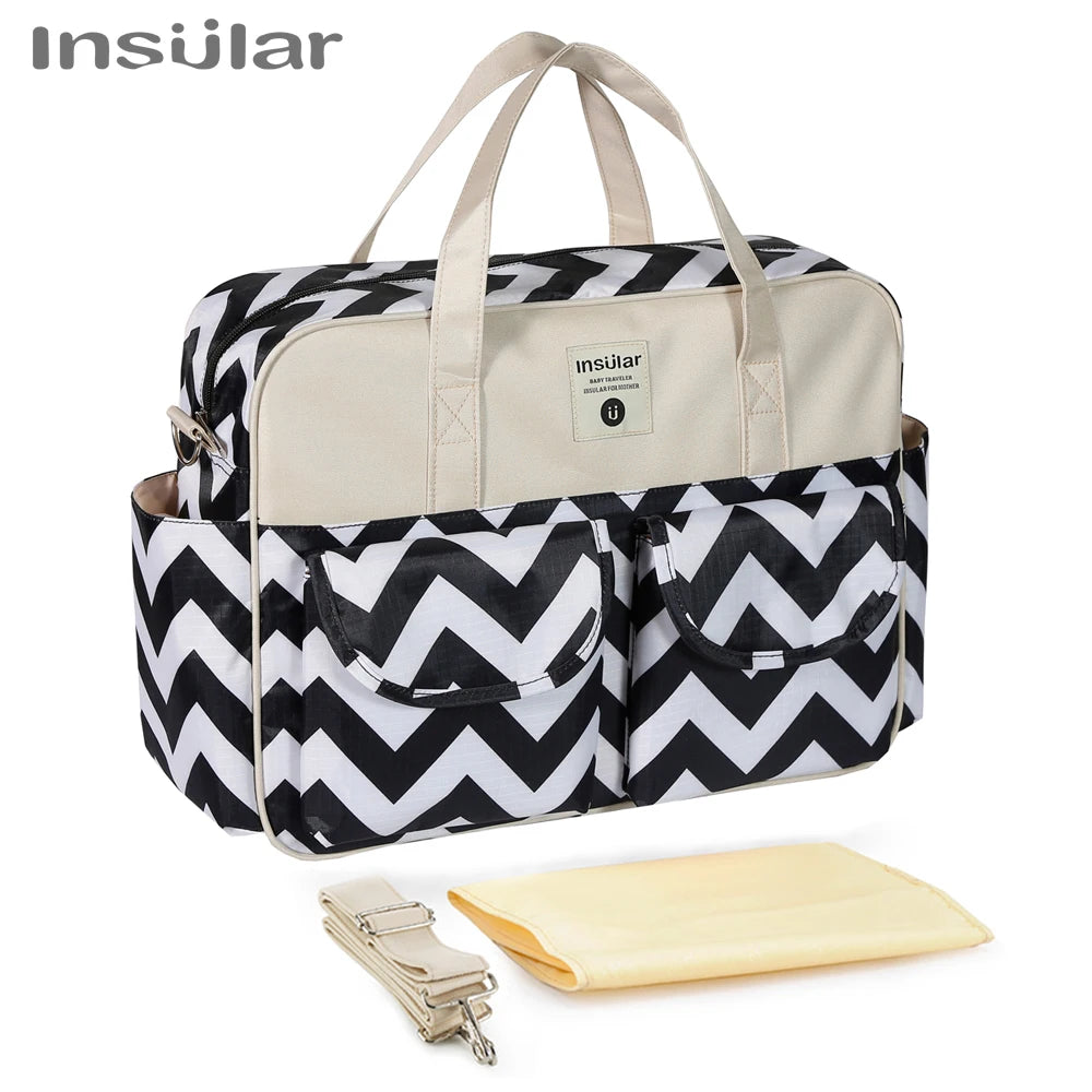 New Style Waterproof Diaper Bag Large Capacity Messenger Travel Bag Multifunctional Maternity Baby Stroller Bag