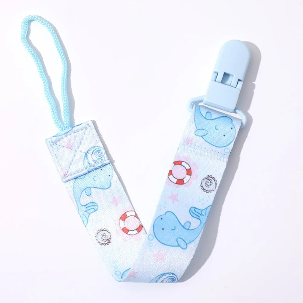 Cute Cartoon Baby Pacifier Clips Ribbon Adjustable Dummy Clip Anti-drop Buckle Strap Fixed Button Pacifier Chain