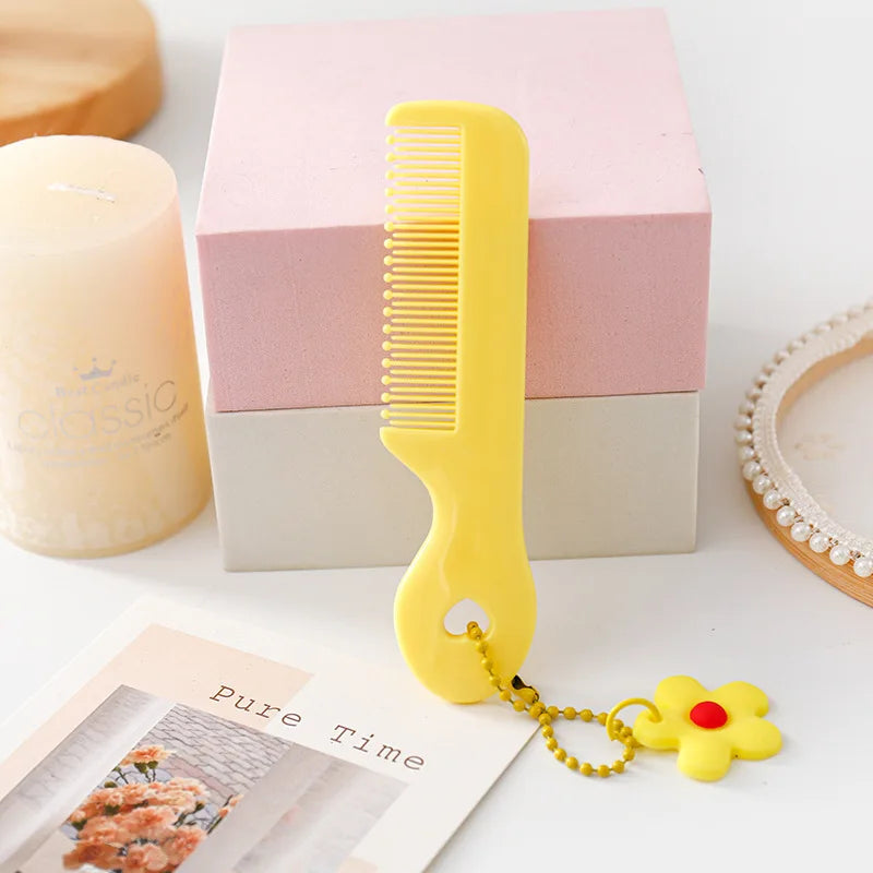 Your Portable Hair Brush And Mini Comb For Babies And Kids For Gentle Detangling With Cute Cartoon Animal Floral Design