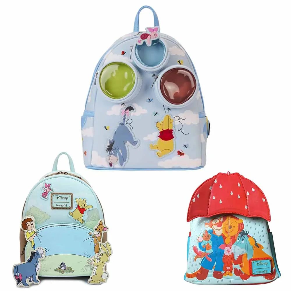 Winnie Fashion Backpack Trend Leisure Birthday Surprise Xmas Gift Plush Backpack Cute Anime Peripheral Mini Backpack