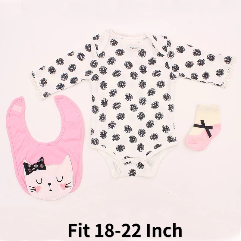 18-20 Inch Doll Clothes Dress Skirt 45-55cm Reborn Baby Doll Clothes Rompers Toys Outfit