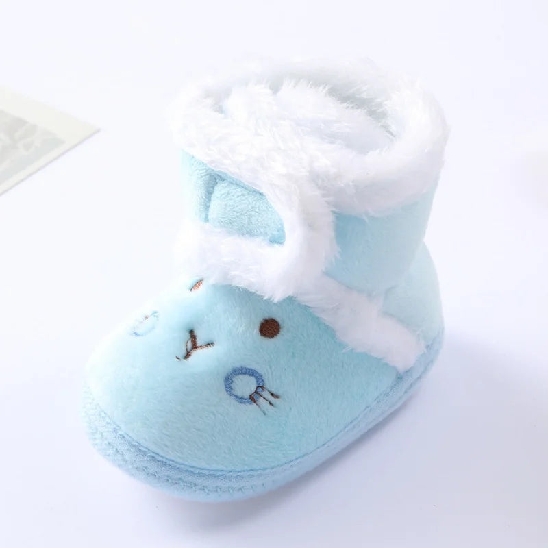 Newborn Baby Girl Boy Shoes First Walkers Winter Thick Warm Infant Baby Shoes Cute Toddler Baby Shoes for Girls Boys 0-9Month