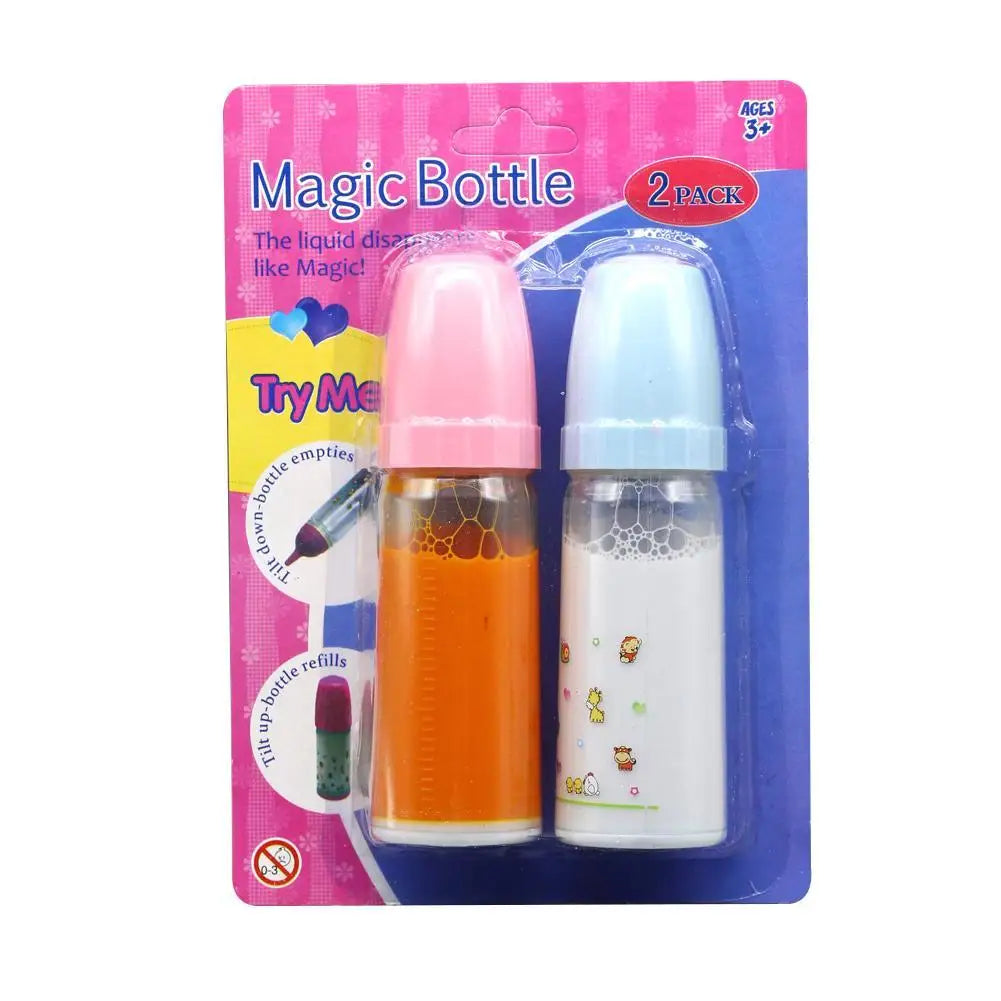 2pc/set 15CM Doll Accessories Reborn Doll Plastic Tableware Pacifier Juice&Magic Milk Bottles Bathing Items Dollhouse Toy