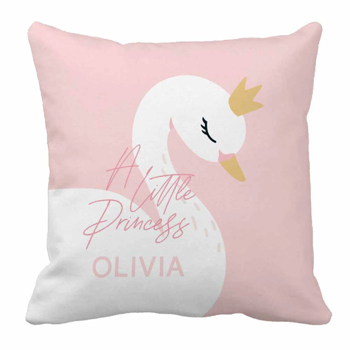 Crib Sheet Set Pink Swan Nursery Personalised Baby Name