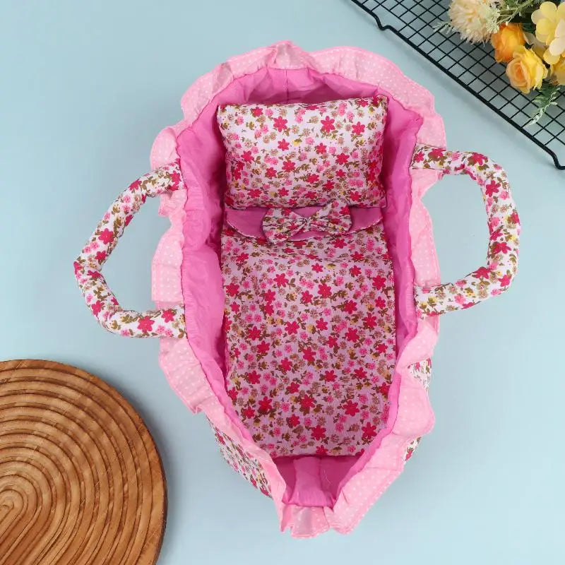 Dollhouse Hand Pull Basket Plastic Dress-Up Toy For Dolls Under 35 CM