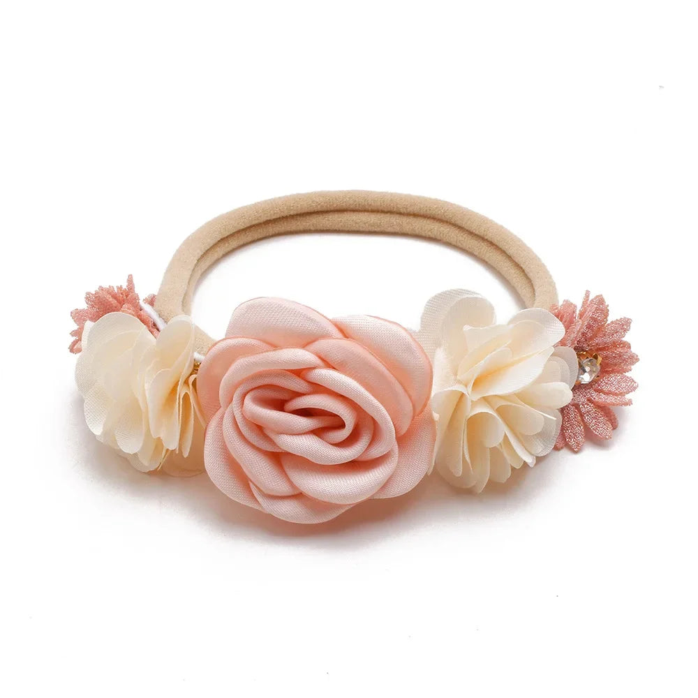 Headbands Cotton Floral Breathable Elastic For Newborns 0-12 Months