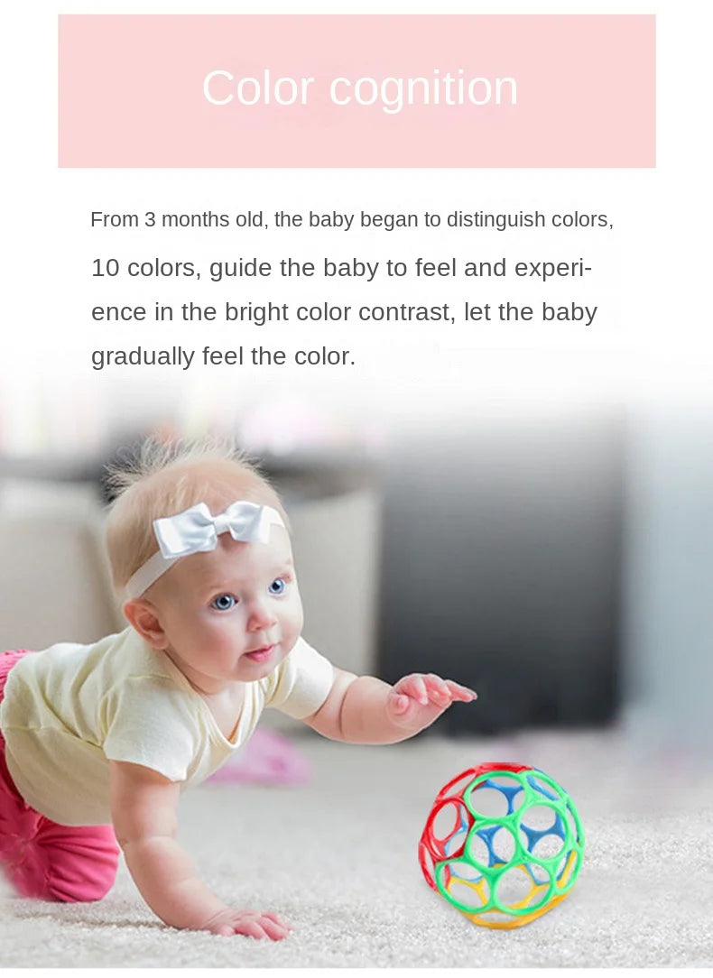 Baby Toy Ball Rattles Soft Ball Toy Newborn Grasping Teethers Hand Bell Sensory Toys Kids Educational Toys for 0-12 Months Baby