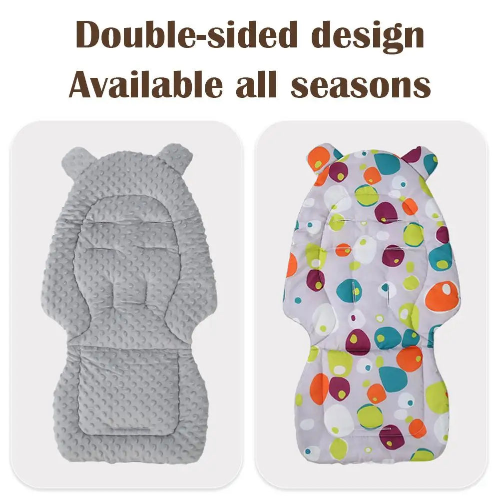 Baby Stroller Seat Cushion Cotton Infant Double-sided Seat Pad Thick Warm Universal Child Cart Mattress Mat Stroller Accessories