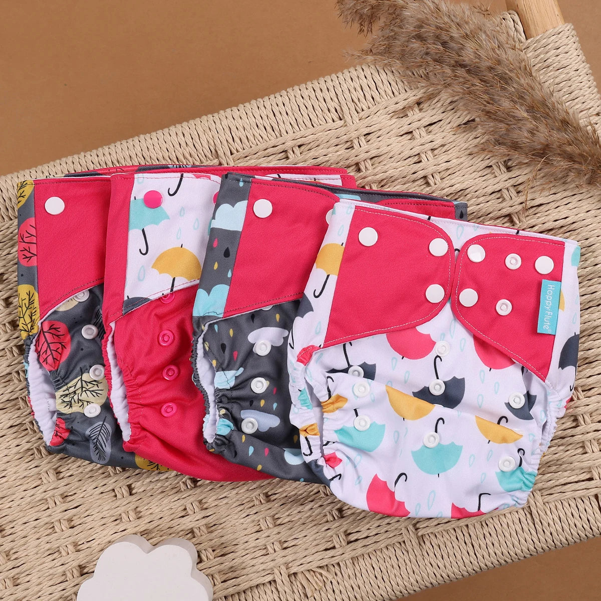 Your Perfect Cloth Diaper Covers Set Washable, Eco Friendly, Adjustable Fit For 3 To 15 Kg