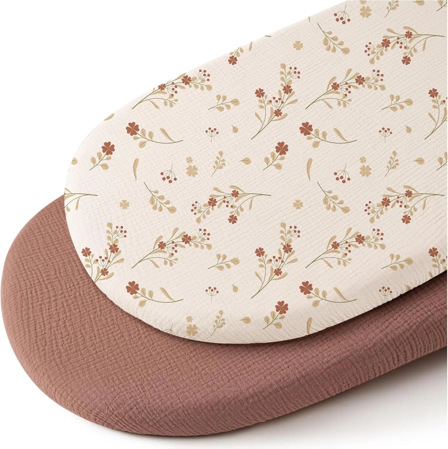 Two Pack Breathable Cotton Baby Crib Fitted Sheets Universal 32x17 Inches Soft and Cozy For Your Newborn