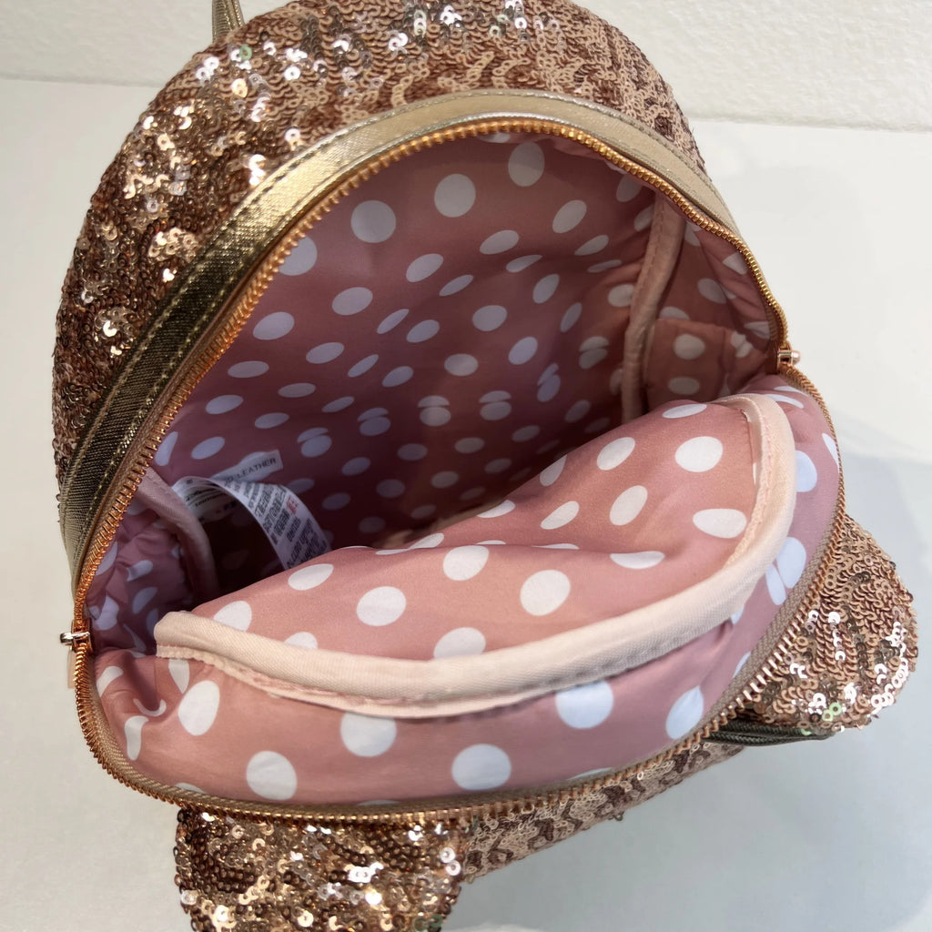 Mickey Fashion Backpack Travel Portable Storage Bag Creative Sequin Element Design Outdoor Travel Practical Peripheral Fun Gifts