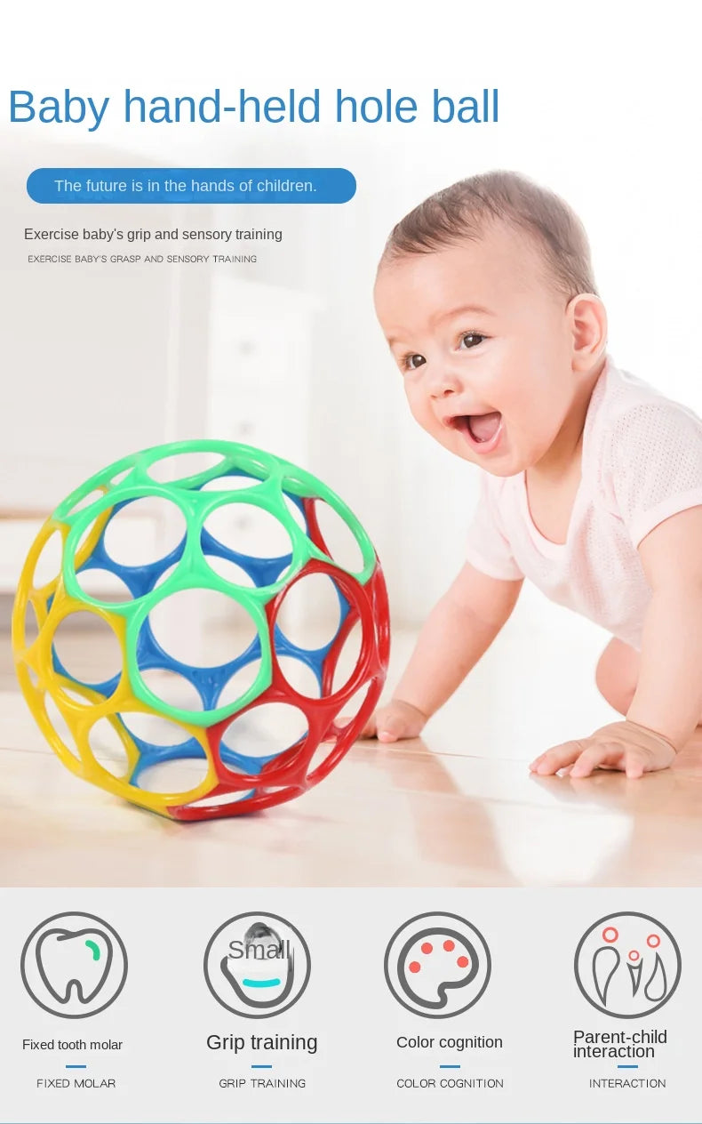 Baby Toy Ball Rattles Soft Ball Toy Newborn Grasping Teethers Hand Bell Sensory Toys Kids Educational Toys for 0-12 Months Baby