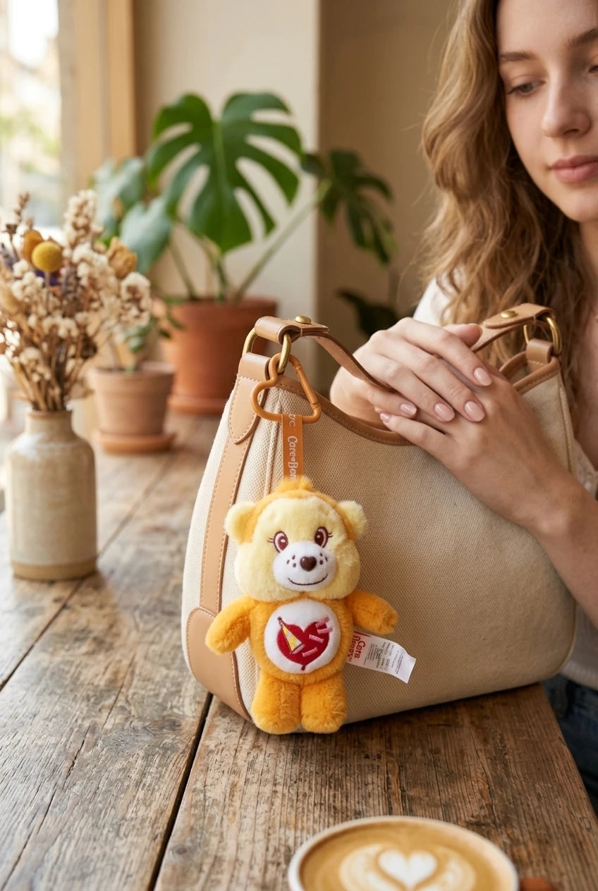 Care Bears Cousins Plush Keychain 15cm Animal Doll Pendant Cartoon Stuffed Toy Keyring Bags Decor Gift Plushie Charms Accessorie