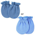 JU64 1 Pair Baby Anti Scratching Soft Cotton Gloves Newborn for Protection Face Scratch Hands Gloves Solid Color No Scratch M
