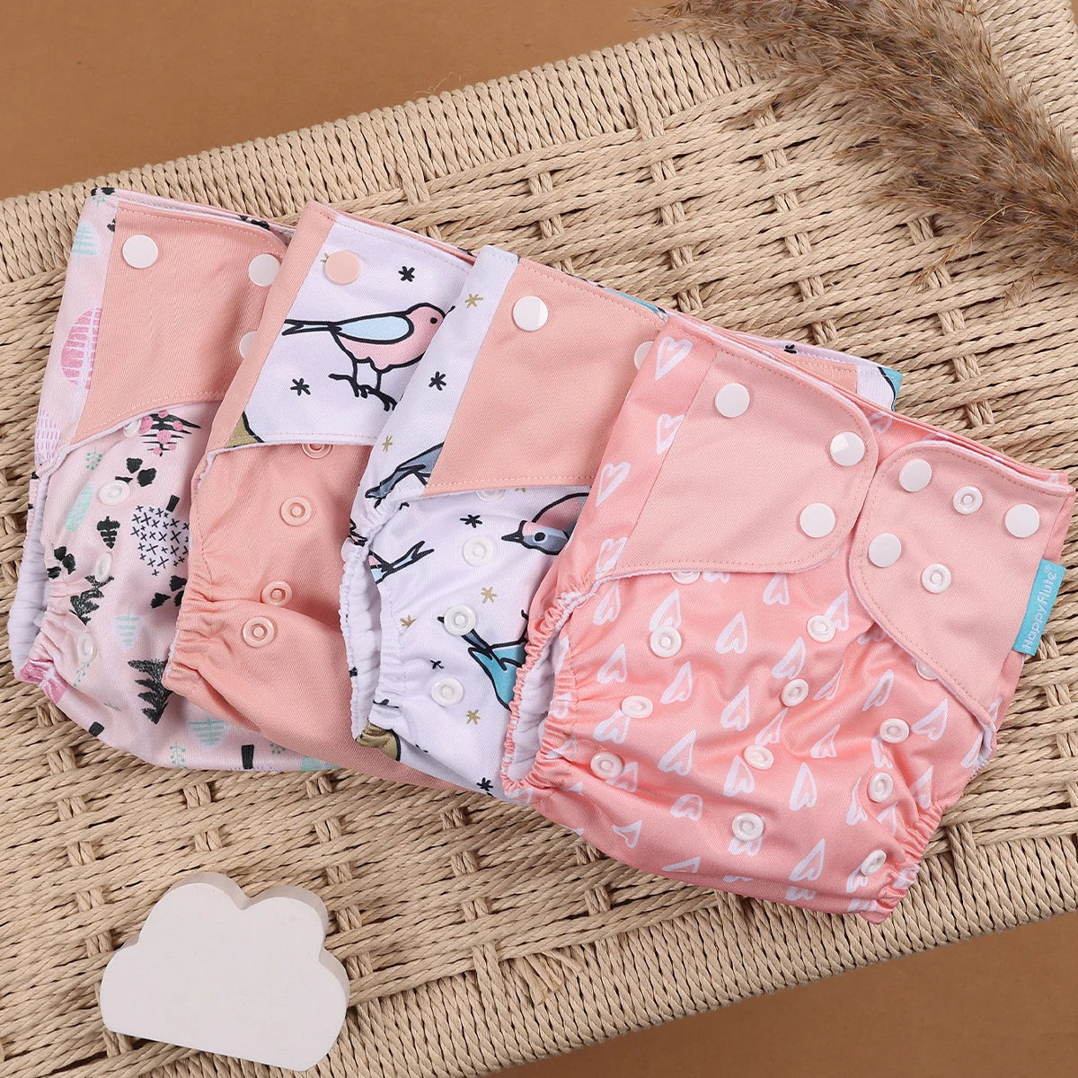 Your Perfect Cloth Diaper Covers Set Washable, Eco Friendly, Adjustable Fit For 3 To 15 Kg