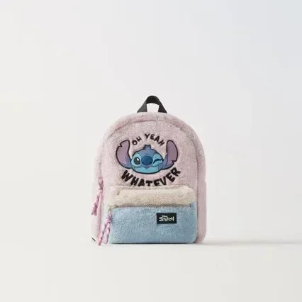 Stitch Backpack Plush Ins Japanese Funny Cartoon Large-Capacity Student Backpack Kindergarten Bag Child Gift
