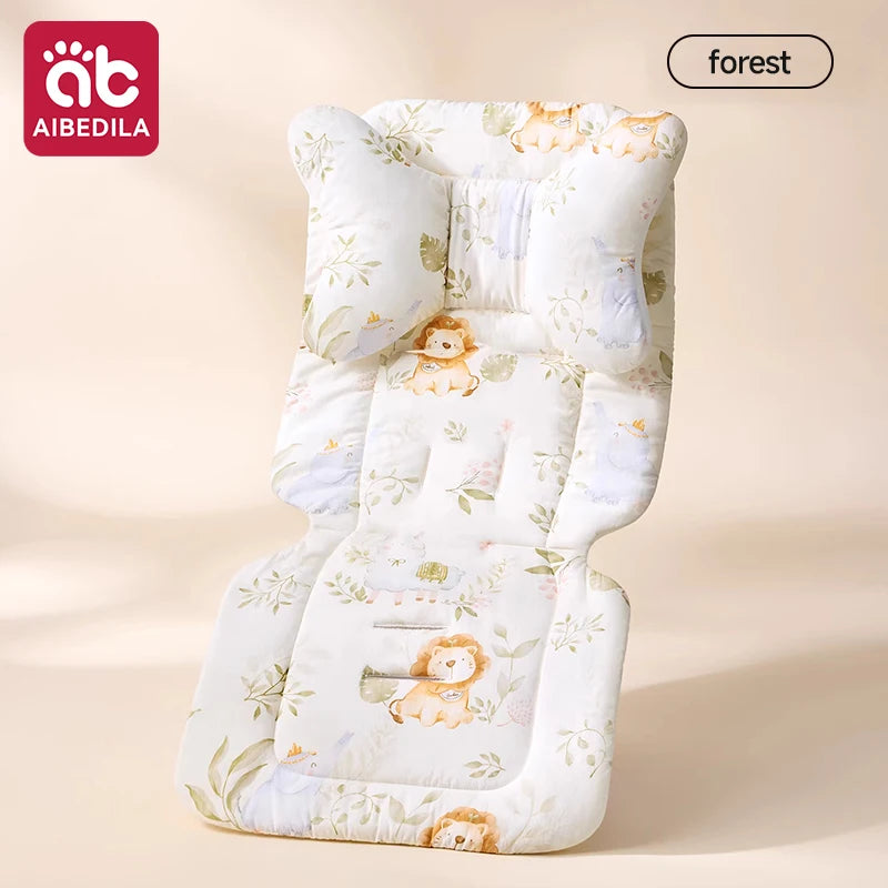 Stroller Cushion Head Pillow Support Sleeve Pram Pad Soft Thickened Cotton Baby Carriage Accessories Warm Baby Stroller Seat
